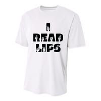 I Read Lips Sign Language Awareness Youth Performance Sprint T-Shirt