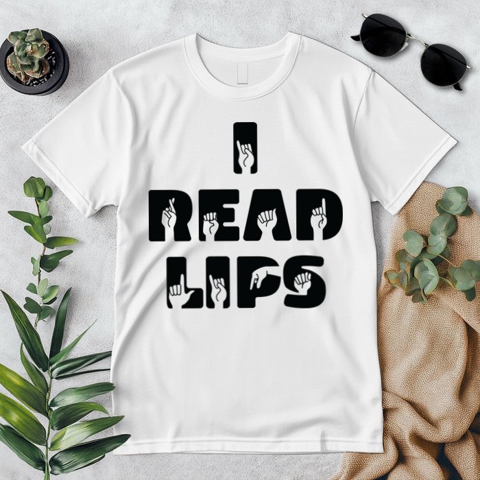 I Read Lips Sign Language Awareness Premium T-Shirt