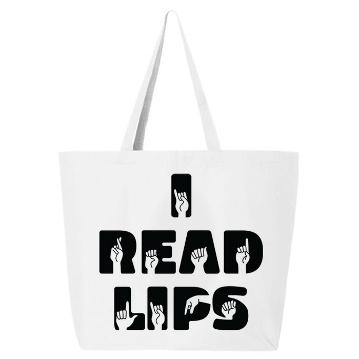 I Read Lips Sign Language Awareness 25L Jumbo Tote