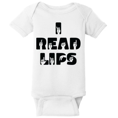 I Read Lips Sign Language Awareness Baby Bodysuit