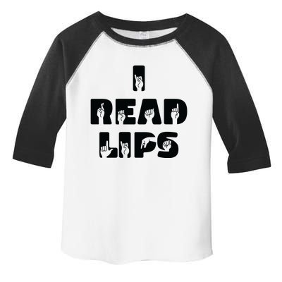 I Read Lips Sign Language Awareness Toddler Fine Jersey T-Shirt