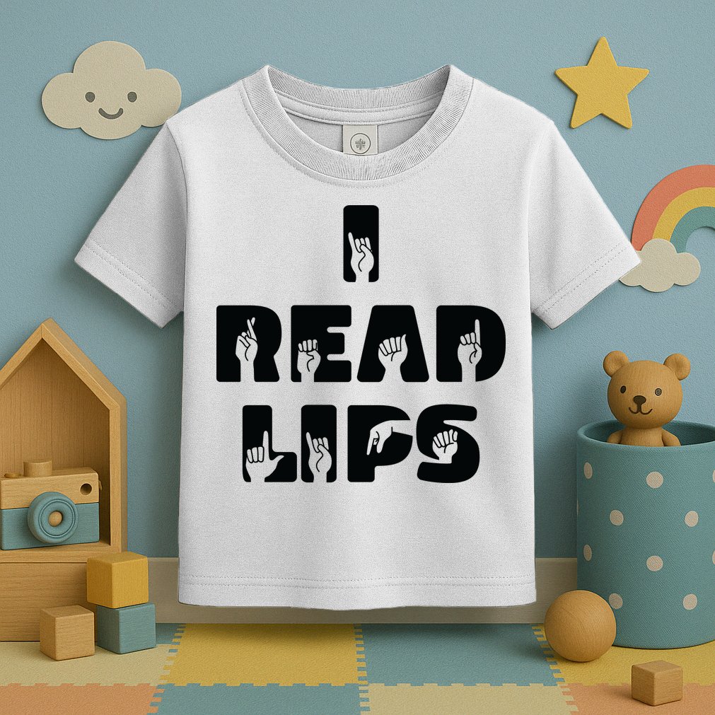 I Read Lips Sign Language Awareness Toddler T-Shirt