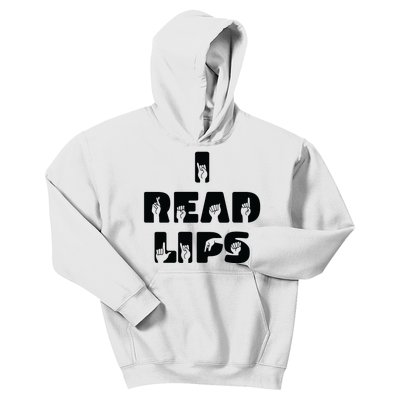 I Read Lips Sign Language Awareness Kids Hoodie