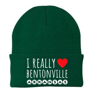 I REALLY LOVE (HEART) BENTONVILLE ARKANSAS Knit Cap Winter Beanie