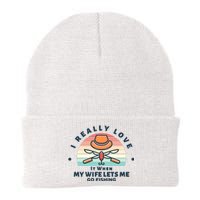 I Really Love It When My Wife Lets Me Go Fishing Knit Cap Winter Beanie