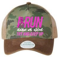 I Run Like Try And Keep Up Outdoor Gift Legacy Tie Dye Trucker Hat