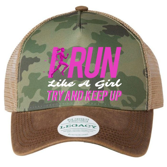 I Run Like Try And Keep Up Outdoor Gift Legacy Tie Dye Trucker Hat