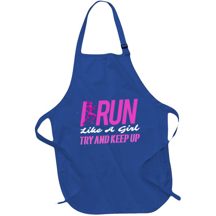 I Run Like Try And Keep Up Outdoor Gift Apron