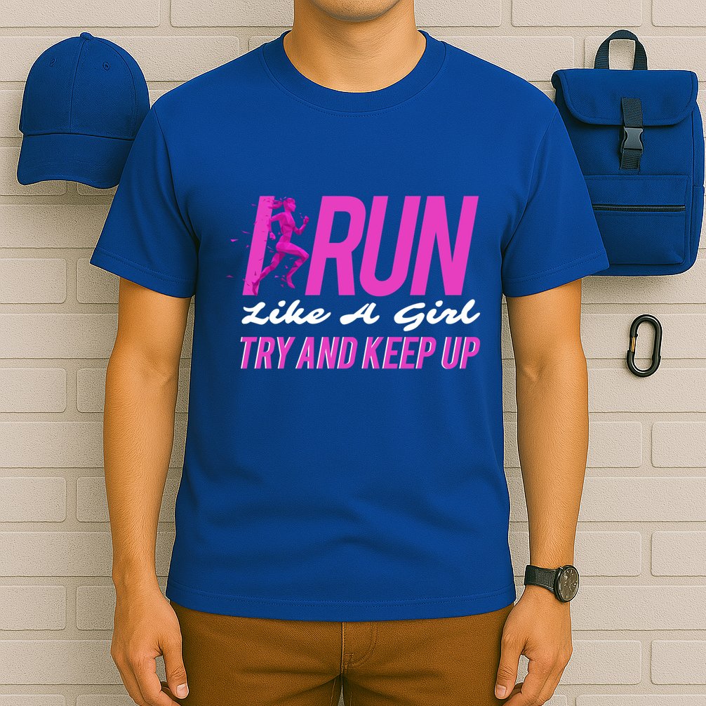 I Run Like Try And Keep Up Outdoor Gift T-Shirt