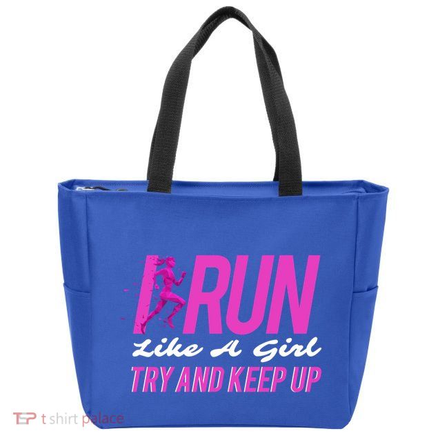 I Run Like Try And Keep Up Outdoor Gift Zip Tote Bag