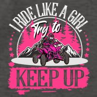 I Ride Like A Girl Try To Keep Up I Quad ATV Offroad Wo Vector Backpack