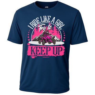 I Ride Like A Girl Try To Keep Up I Quad ATV Offroad Wo Performance Shirt