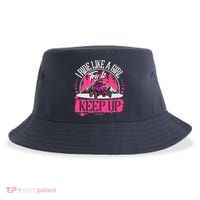 I Ride Like A Girl Try To Keep Up I Quad ATV Offroad Wo Sustainable Bucket Hat