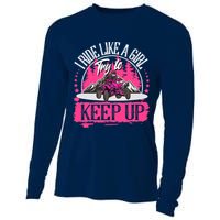 I Ride Like A Girl Try To Keep Up I Quad ATV Offroad Wo Cooling Performance Long Sleeve Crew