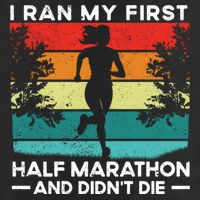 I Ran My First Half Marathon And DidnT Die Funny Running Gift 25L Jumbo Tote