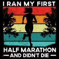 I Ran My First Half Marathon And DidnT Die Funny Running Gift Wool Snapback Cap