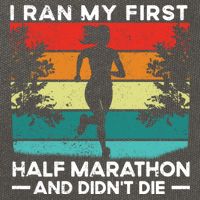 I Ran My First Half Marathon And DidnT Die Funny Running Gift Cotton Canvas Backpack