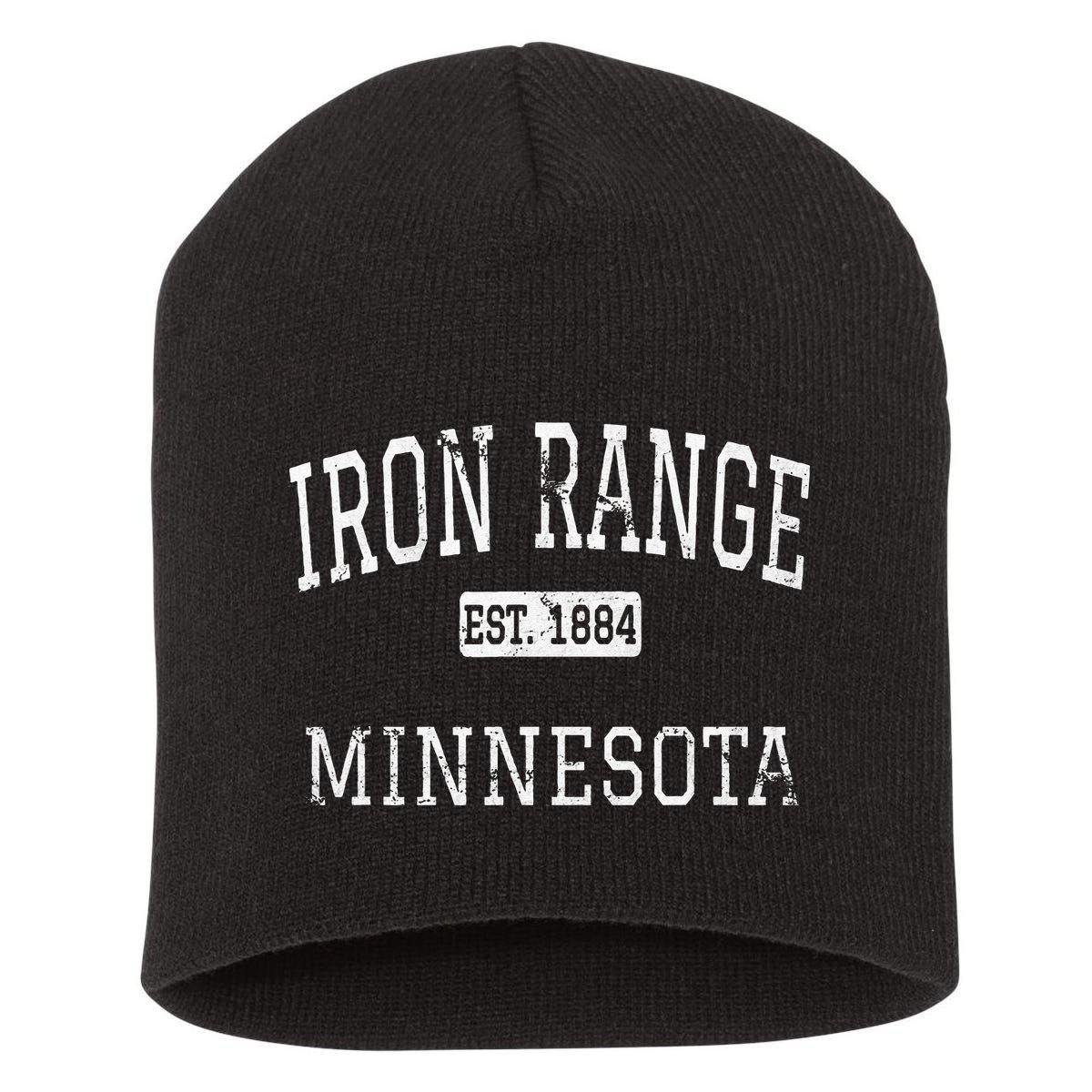 Iron Range Minnesota MN Vintage Short Acrylic Beanie