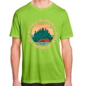 Isle Royale Michigan National Park Funny Gift Moose Sillhouete Gift Adult ChromaSoft Performance T-Shirt