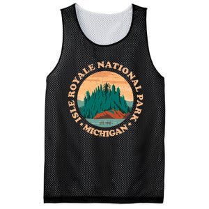 Isle Royale Michigan National Park Funny Gift Moose Sillhouete Gift Mesh Reversible Basketball Jersey Tank