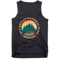 Isle Royale Michigan National Park Funny Gift Moose Sillhouete Gift Tank Top