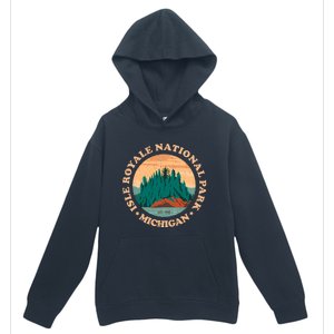 Isle Royale Michigan National Park Funny Gift Moose Sillhouete Gift Urban Pullover Hoodie