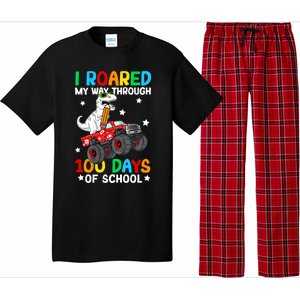 I Roared My Way Through 100 Days Of School Dinosaur Smarter Gift Pajama Set