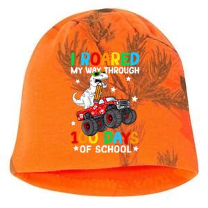 I Roared My Way Through 100 Days Of School Dinosaur Smarter Gift Kati - Camo Knit Beanie