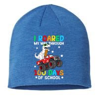 I Roared My Way Through 100 Days Of School Dinosaur Smarter Gift Sustainable Beanie