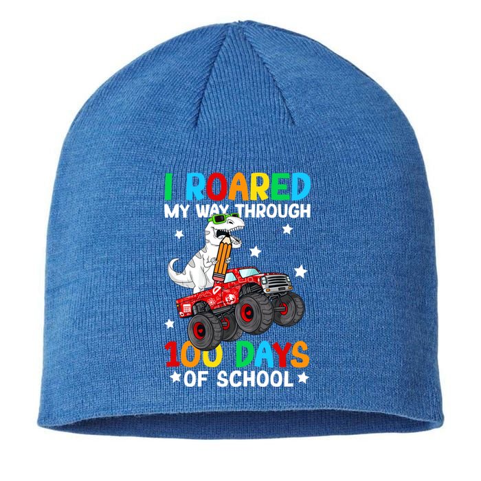 I Roared My Way Through 100 Days Of School Dinosaur Smarter Gift Sustainable Beanie