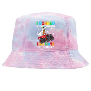 I Roared My Way Through 100 Days Of School Dinosaur Smarter Gift Tie-Dyed Bucket Hat