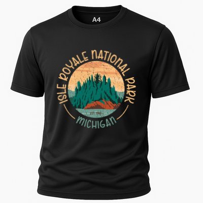 Isle Royale Michigan National Park Moose Sillhouete Performance Shirt