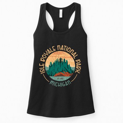 Isle Royale Michigan National Park Moose Sillhouete Womens Tank Top