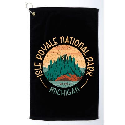 Isle Royale Michigan National Park Moose Sillhouete Golf Towel