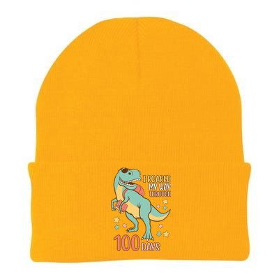 I Roared My Way Through 100 Days Dinosaur Knit Cap Winter Beanie