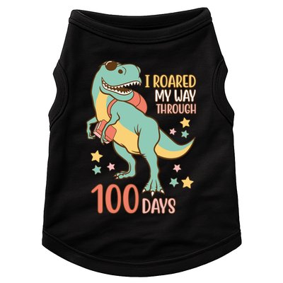 I Roared My Way Through 100 Days Dinosaur Doggie Tank