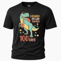 I Roared My Way Through 100 Days Dinosaur Performance Shirt