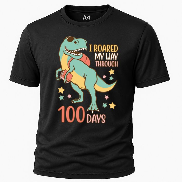 I Roared My Way Through 100 Days Dinosaur Performance Shirt