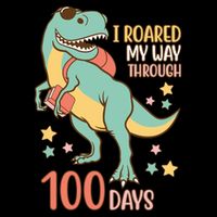 I Roared My Way Through 100 Days Dinosaur Apron