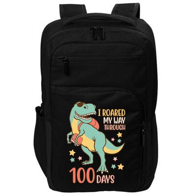I Roared My Way Through 100 Days Dinosaur Impact Tech Backpack