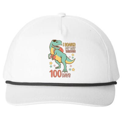 I Roared My Way Through 100 Days Dinosaur Snapback Five-Panel Rope Hat