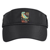 I Roared My Way Through 100 Days Dinosaur Adult Drive Performance Visor