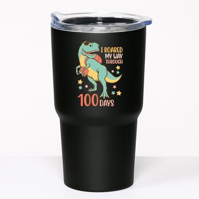 I Roared My Way Through 100 Days Dinosaur Tumbler