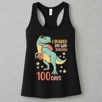 I Roared My Way Through 100 Days Dinosaur Womens Tank Top