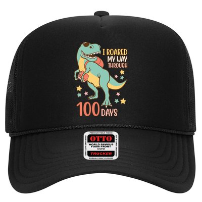 I Roared My Way Through 100 Days Dinosaur Trucker Hat