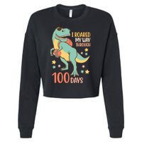I Roared My Way Through 100 Days Dinosaur Cropped Pullover Crew