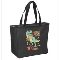 I Roared My Way Through 100 Days Dinosaur Zip Tote Bag