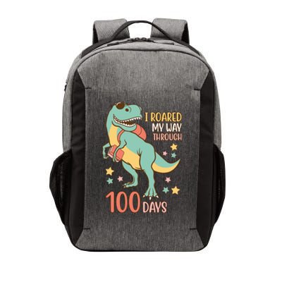 I Roared My Way Through 100 Days Dinosaur Vector Backpack