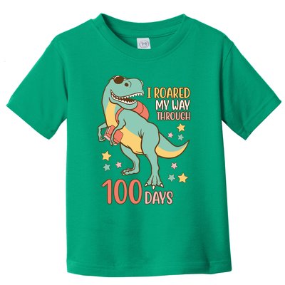 I Roared My Way Through 100 Days Dinosaur Toddler T-Shirt