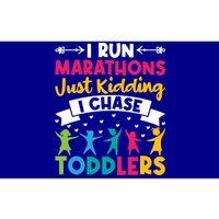 I Run Marathons Just Ding Chase Teacher Mom Gift Bumper Sticker